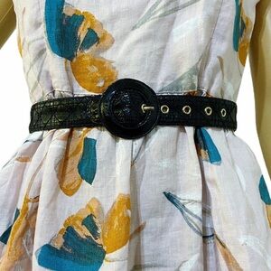 CHRISTIAN DIOR Vintage Patent Quilted Belt